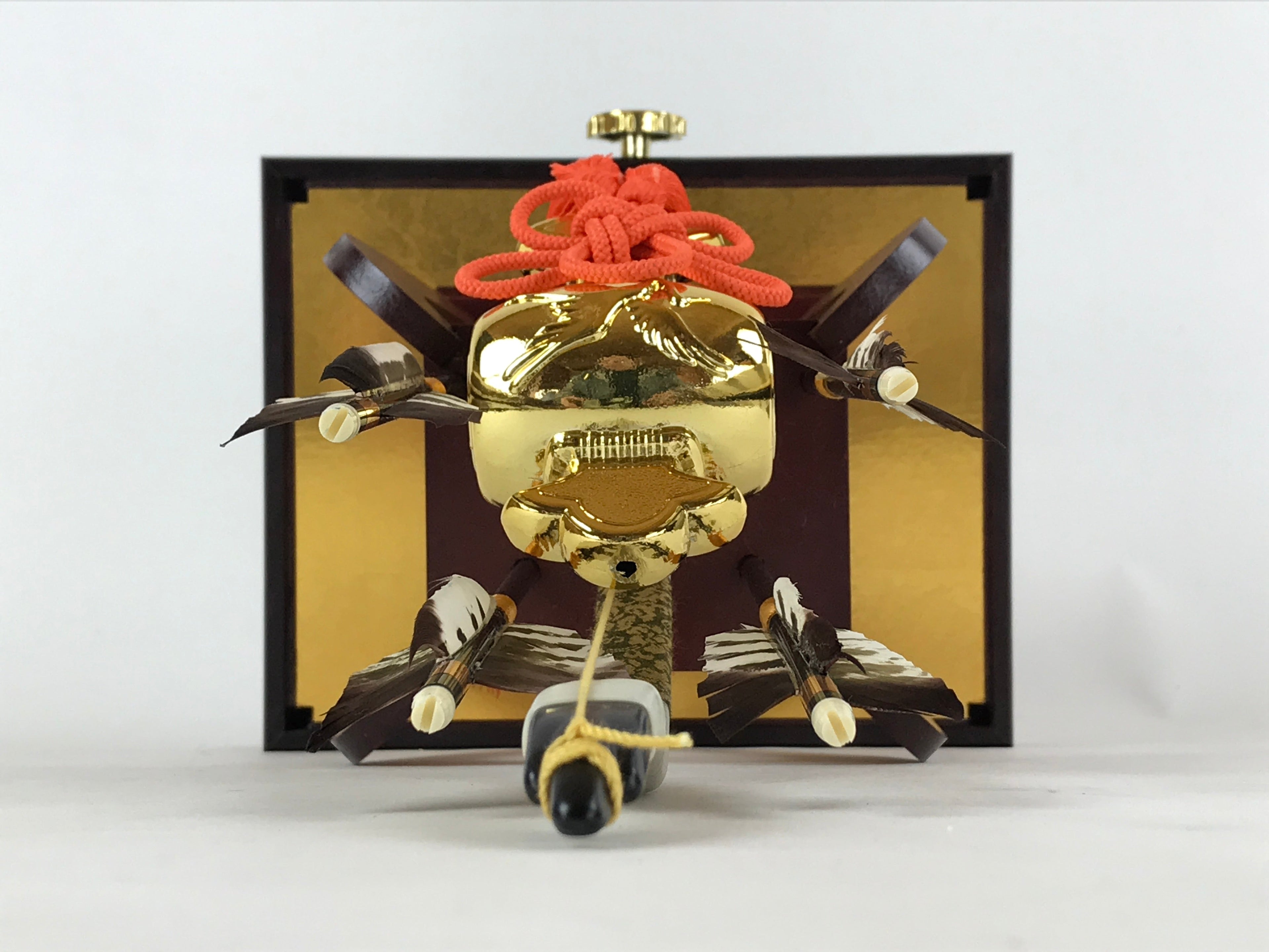 Japanese Bow Arrow Hamayumi Display Stand Music Box Vtg Boys Day New Year ID530
