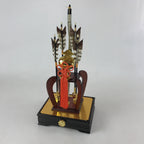 Japanese Bow Arrow Hamayumi Display Stand Music Box Vtg Boys Day New Year ID530