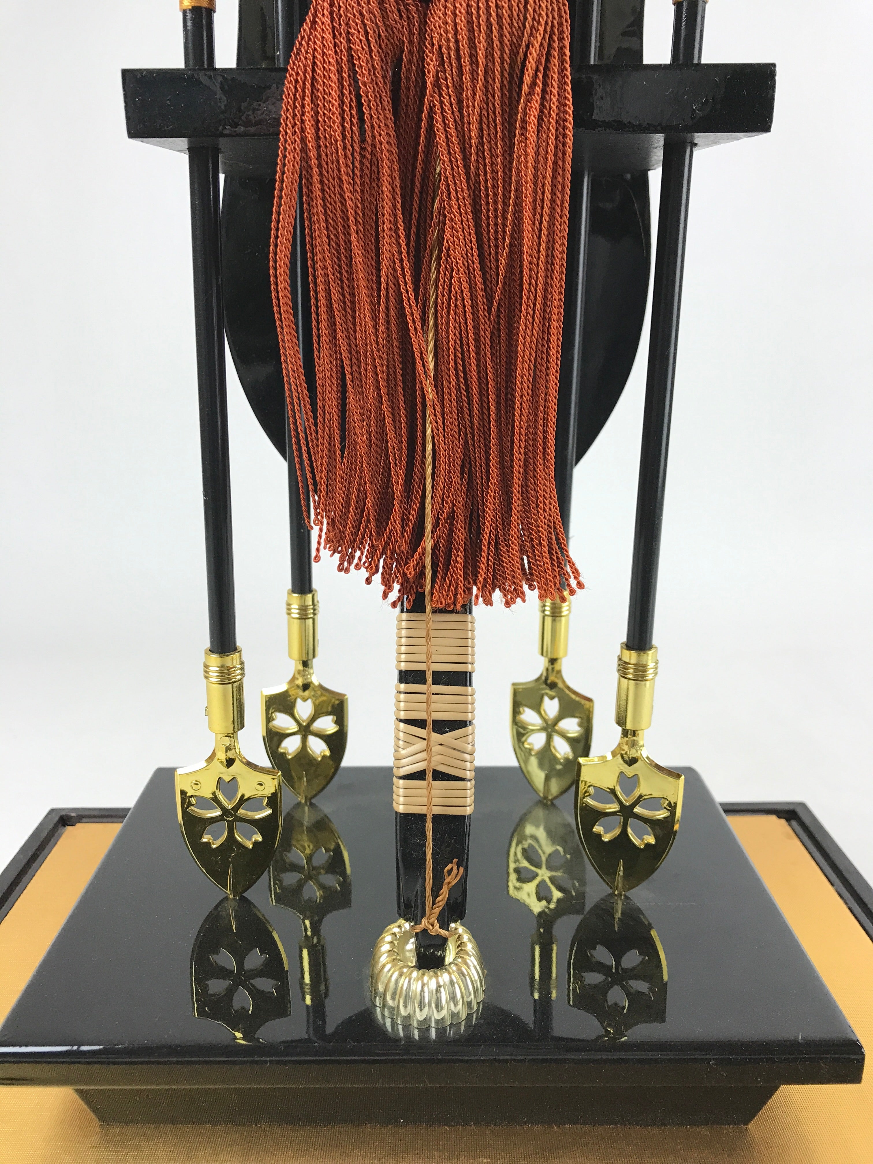 Japanese Bow Arrow Hamayumi Display Stand Music Box Vtg Boys Day New Year ID550