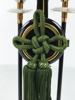 Japanese Bow Arrow Hamayumi Display Stand Vtg Boys Day New Year Black ID649