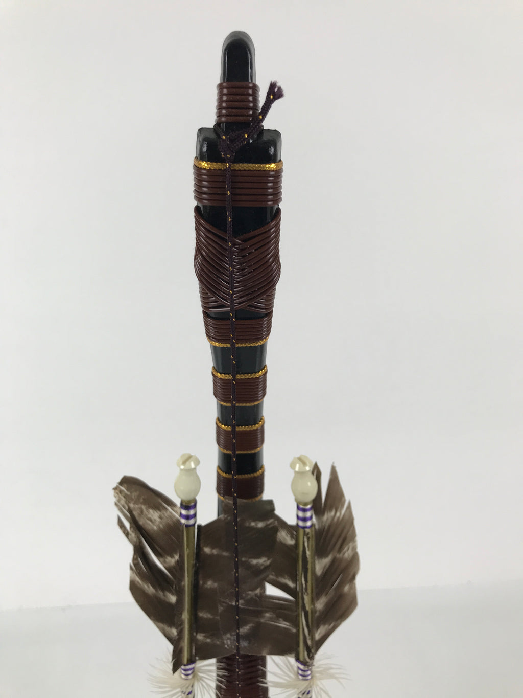 Japanese Bow Arrow Hamayumi Display Stand Vtg Boys Day New Year Wood ID654