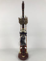 Japanese Bow Arrow Hamayumi Display Stand Vtg Boys Day New Year Wood ID654
