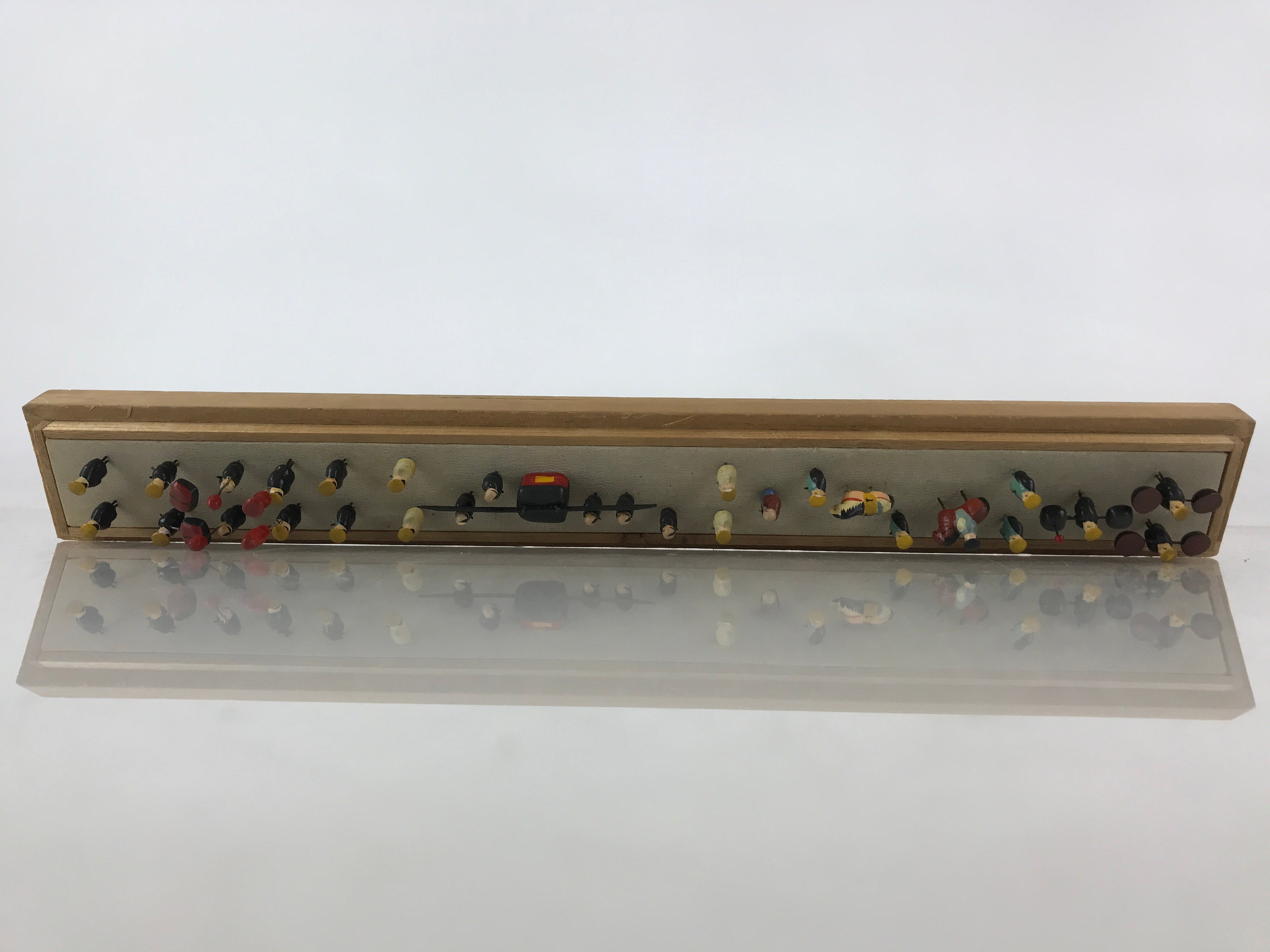 Japanese Boxed Display Art Tiny Dolls Daimyo-Gyoretsu Daimyo Procession JK519