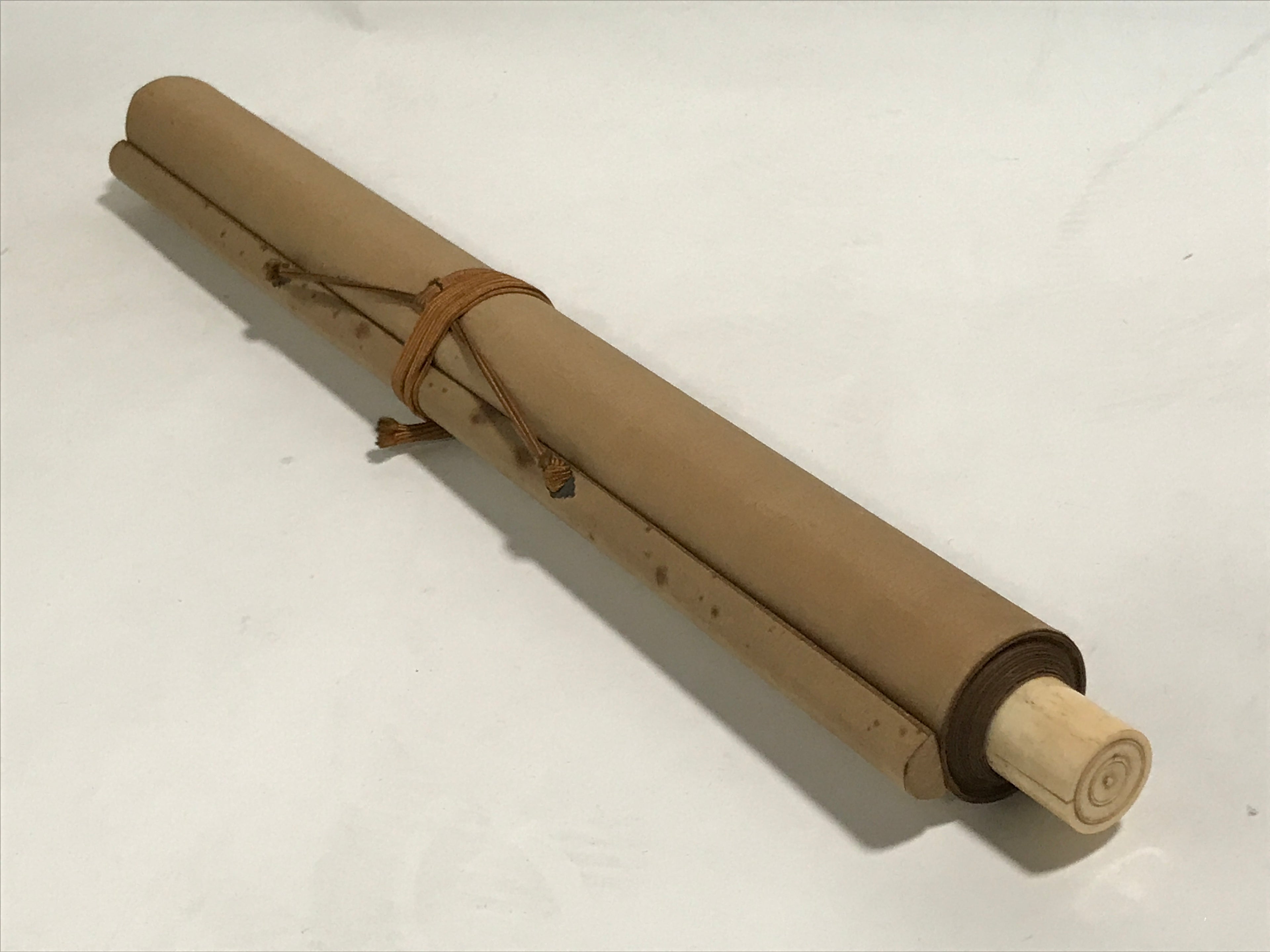 Japanese Boxed Hanging Scroll Kakejiku Vtg House Mountain Tree Color KJ135