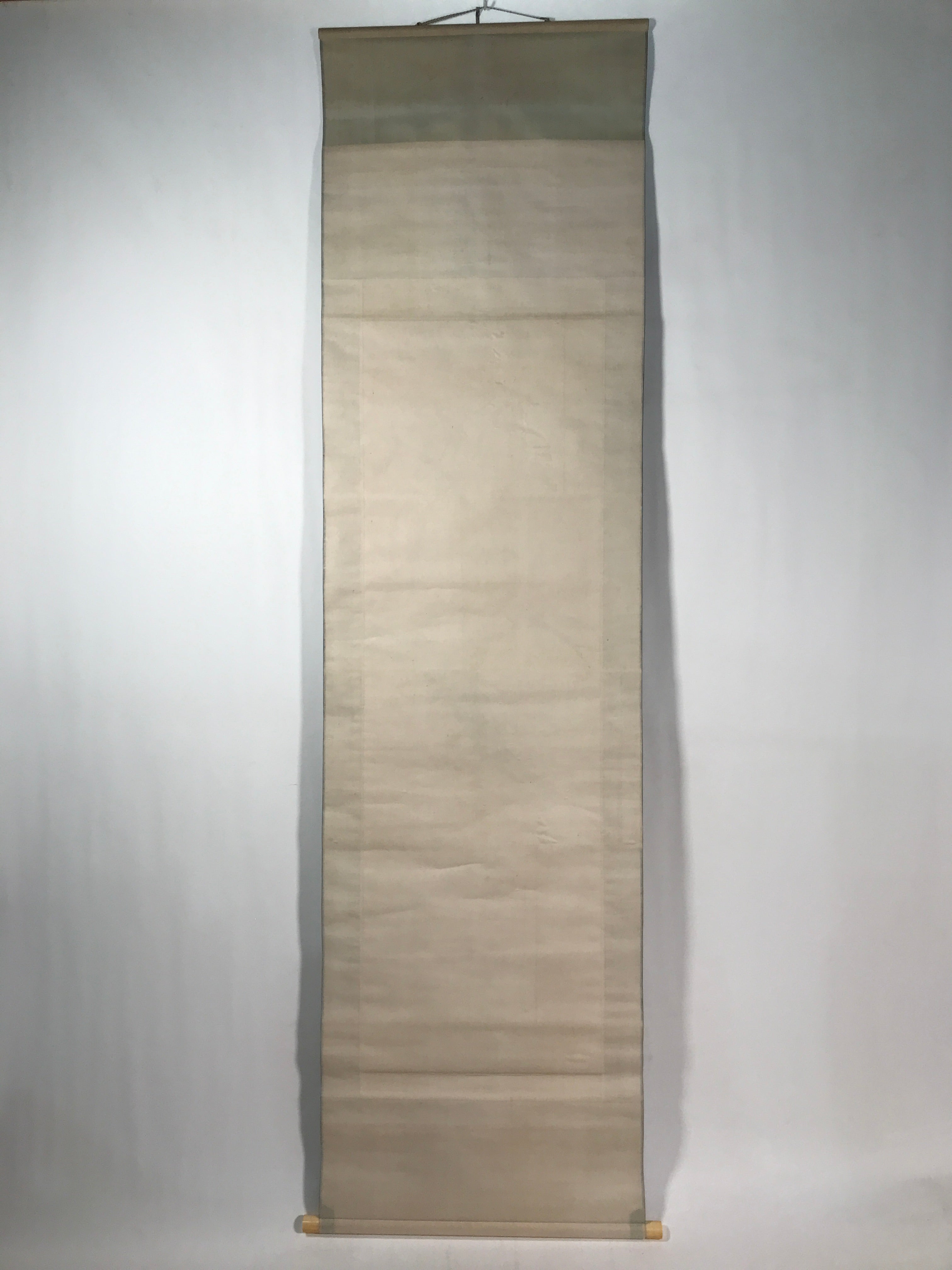 Japanese Boxed Hanging Scroll Kakejiku Vtg Owl Bird Tree Red Leaf Vine KJ136