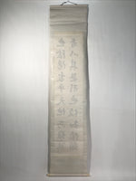 Japanese Boxed Hanging Scroll Kakejiku Vtg Philosophy Calligraphy Black KJ157
