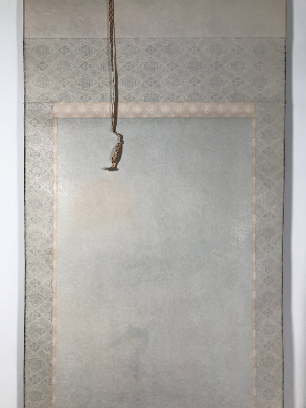 Japanese Boxed Hanging Scroll Kakejiku Vtg Pine Tree Cranes Red Sun Color KJ133