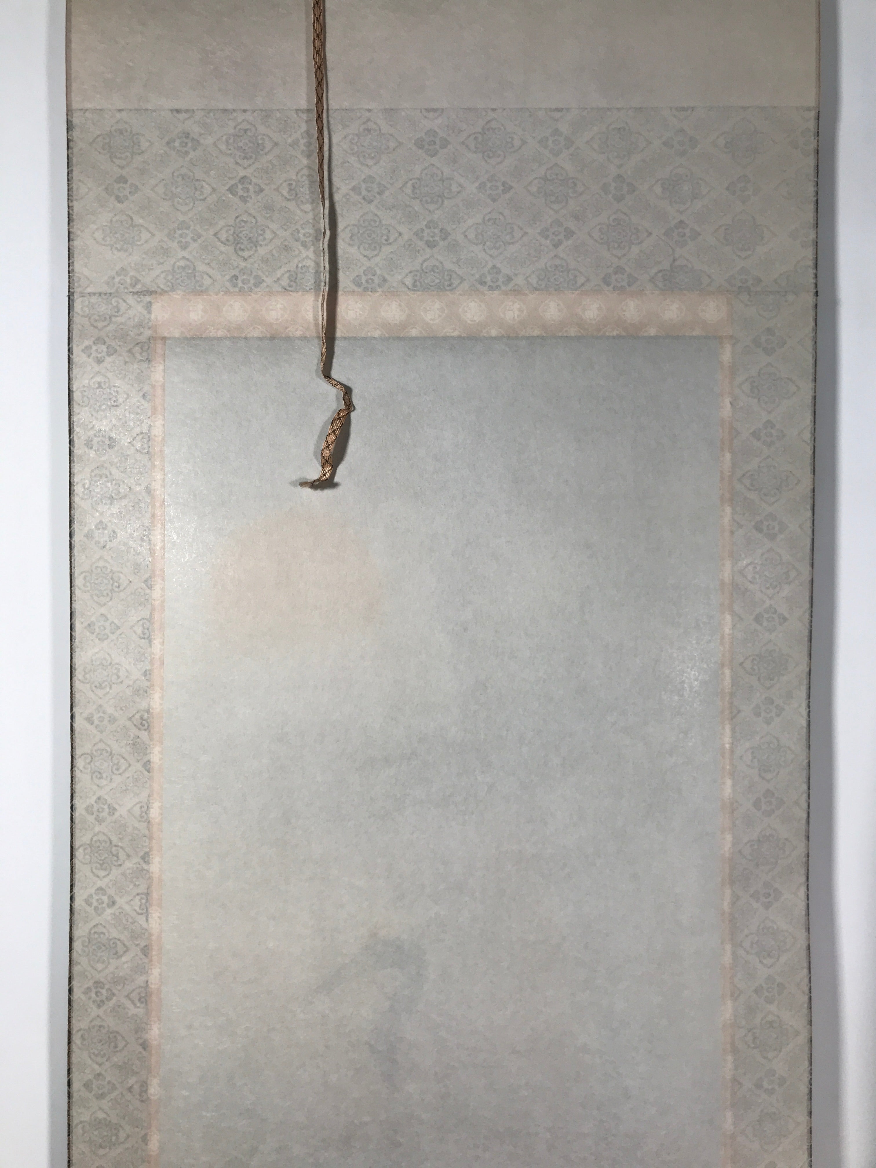 Japanese Boxed Hanging Scroll Kakejiku Vtg Pine Tree Cranes Red Sun Color KJ133