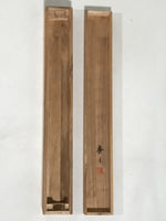 Japanese Boxed Hanging Scroll Kakejiku Vtg River Boat House Mountain Color KJ156