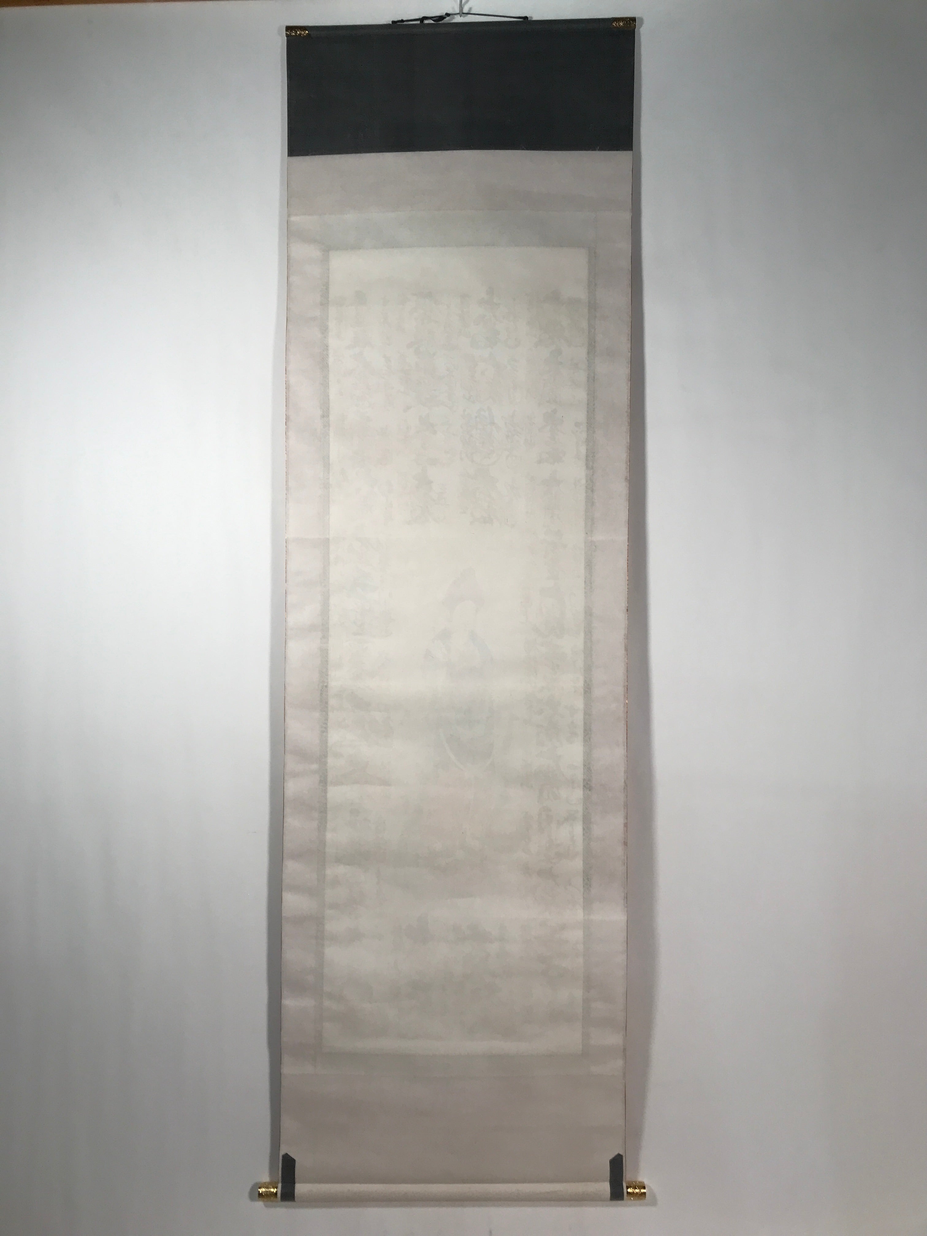 Japanese Boxed Hanging Scroll Kakejiku Vtg Saigoku Kannon Pilgrimage Color KJ134