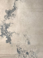 Japanese Boxed Hanging Scroll Kakejiku Vtg Sixteen Arhats Zen Buddhism KJ155