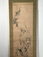 Japanese Boxed Hanging Scroll Kakejiku Vtg Sixteen Arhats Zen Buddhism KJ155