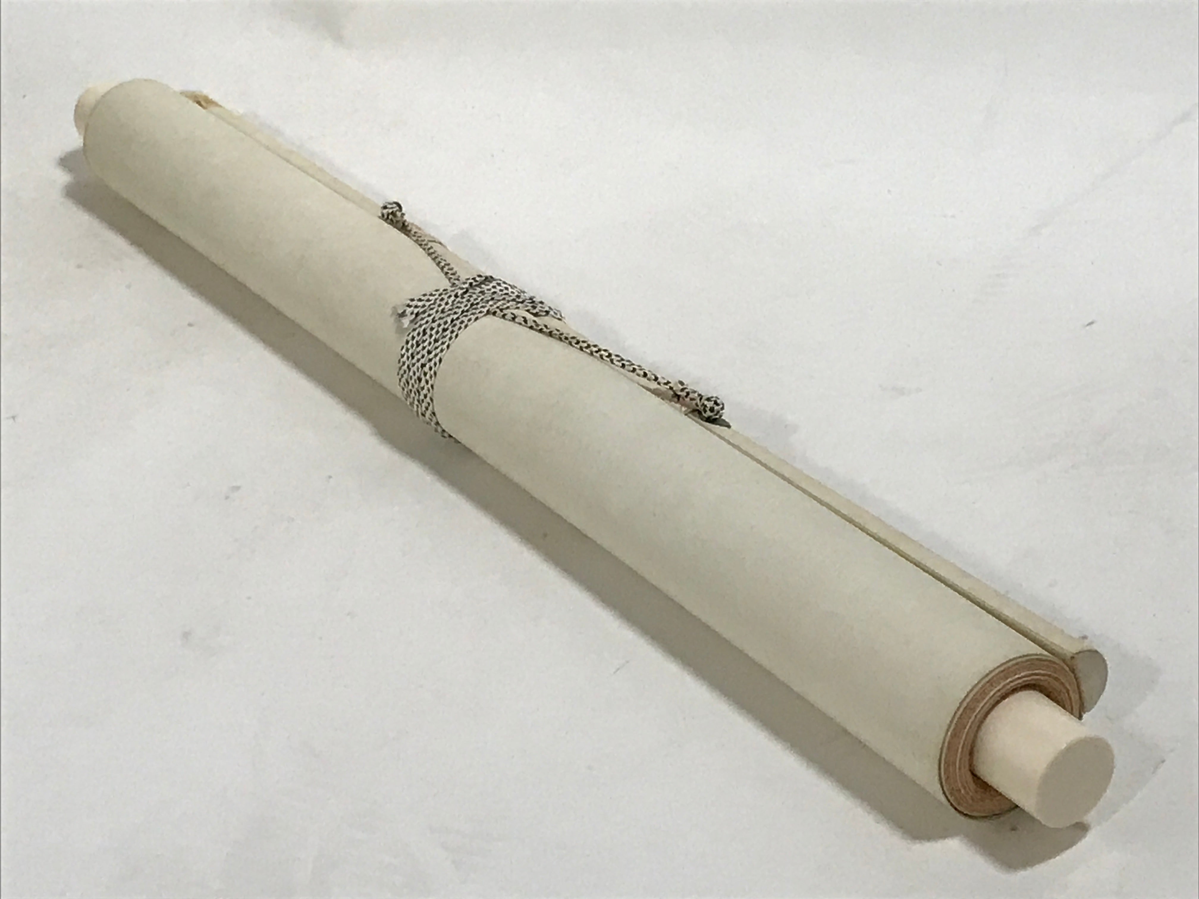 Japanese Boxed Hanging Scroll Kakejiku Vtg Waterfall Mountains Black White KJ141