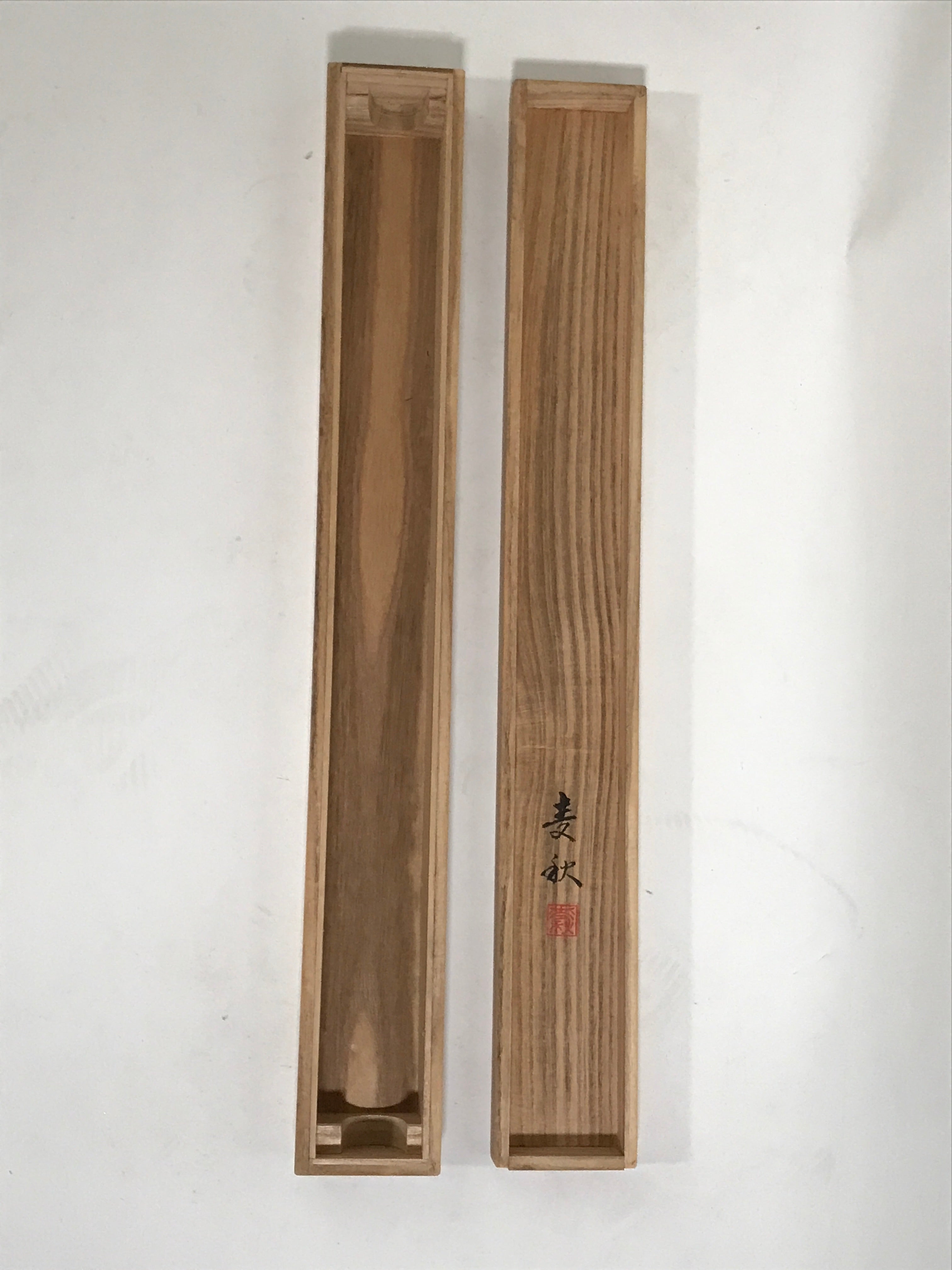 Japanese Boxed Hanging Scroll Kakejiku Vtg Waterfall Mountains Black White KJ141