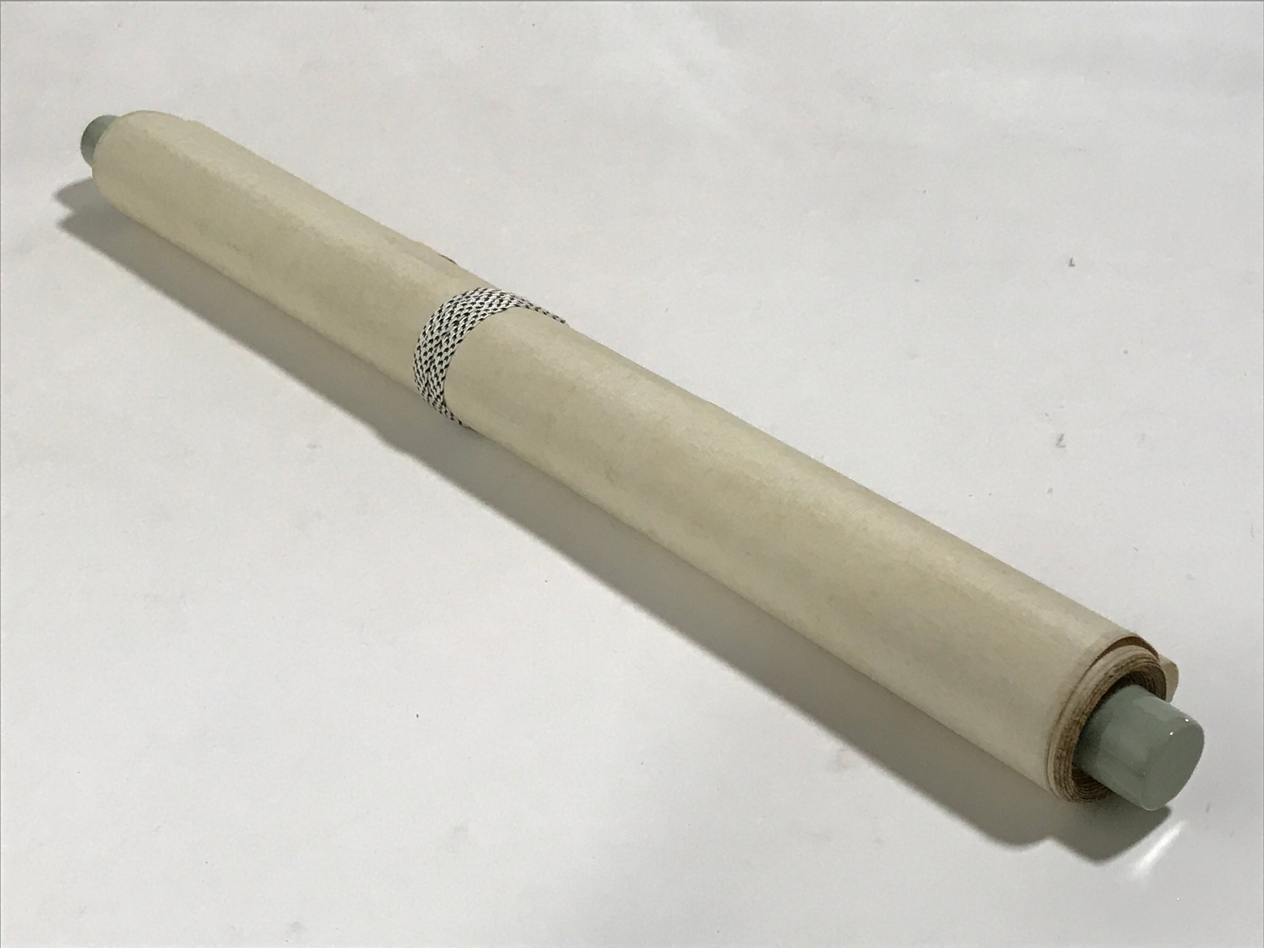 Japanese Boxed Hanging Scroll Kakejiku Vtg Waves Rising Sun Seascape Color KJ164