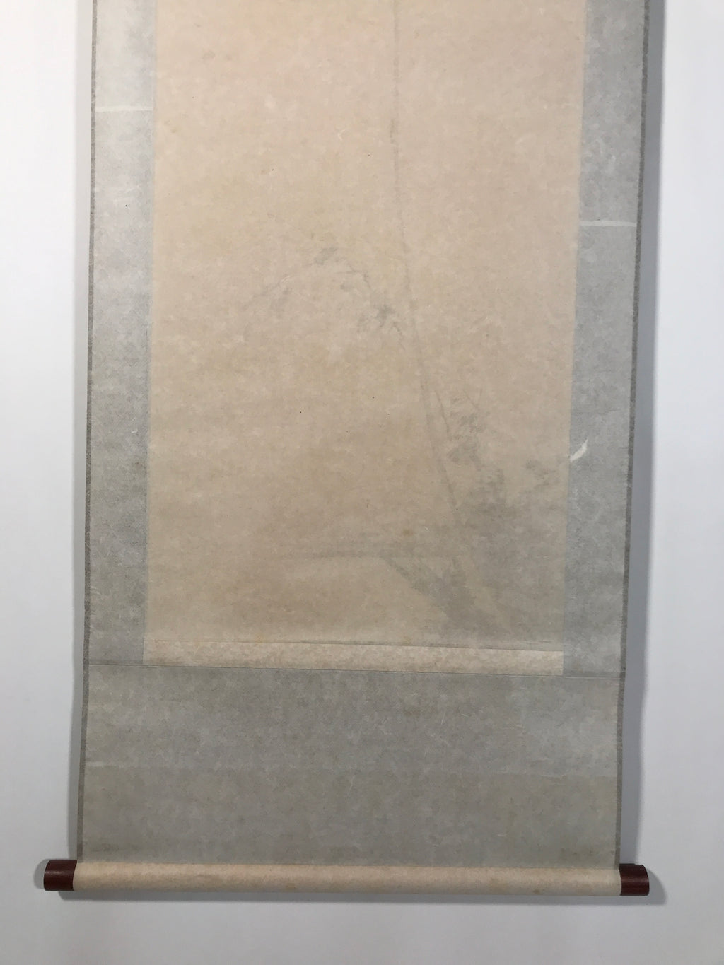Japanese Boxed Hanging Scroll Vtg Bird Singing Old Tree Miyamoto Musashi KJ145
