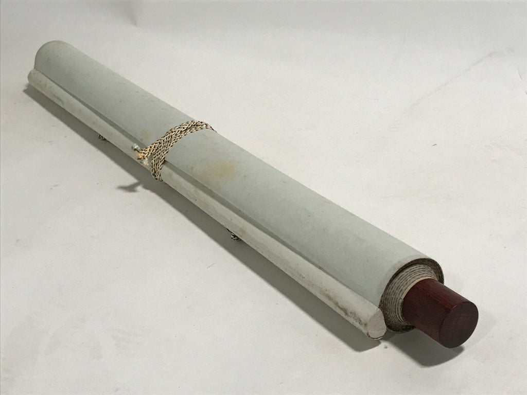 Japanese Boxed Hanging Scroll Vtg Bird Singing Old Tree Miyamoto Musashi KJ145