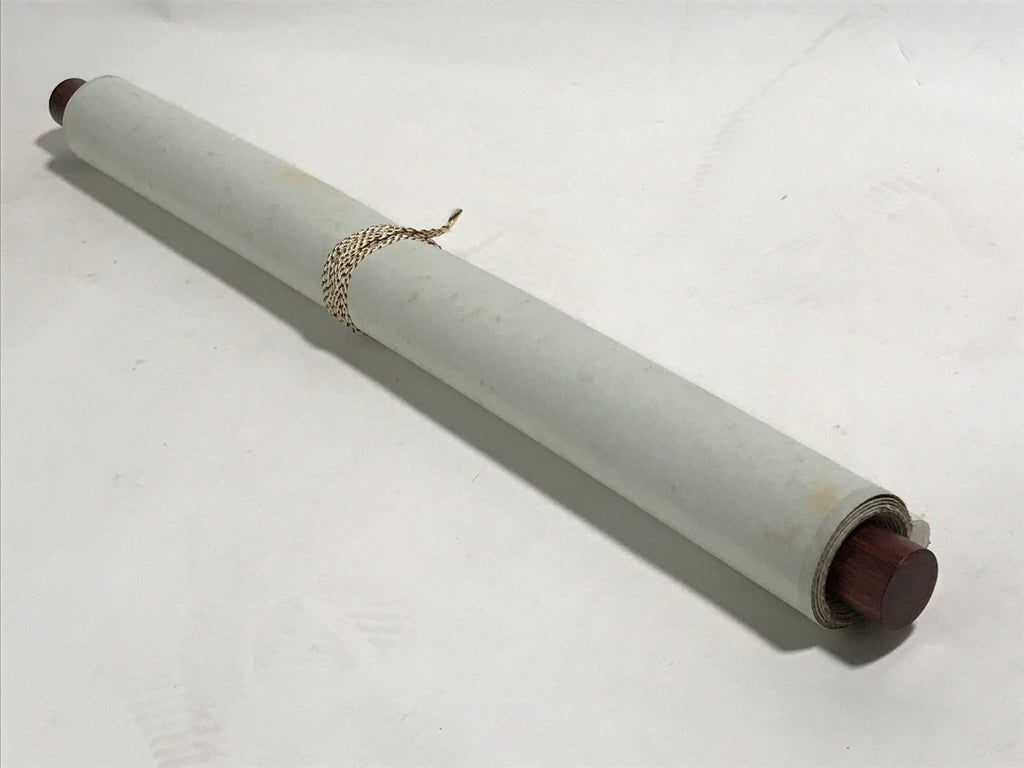Japanese Boxed Hanging Scroll Vtg Bird Singing Old Tree Miyamoto Musashi KJ145