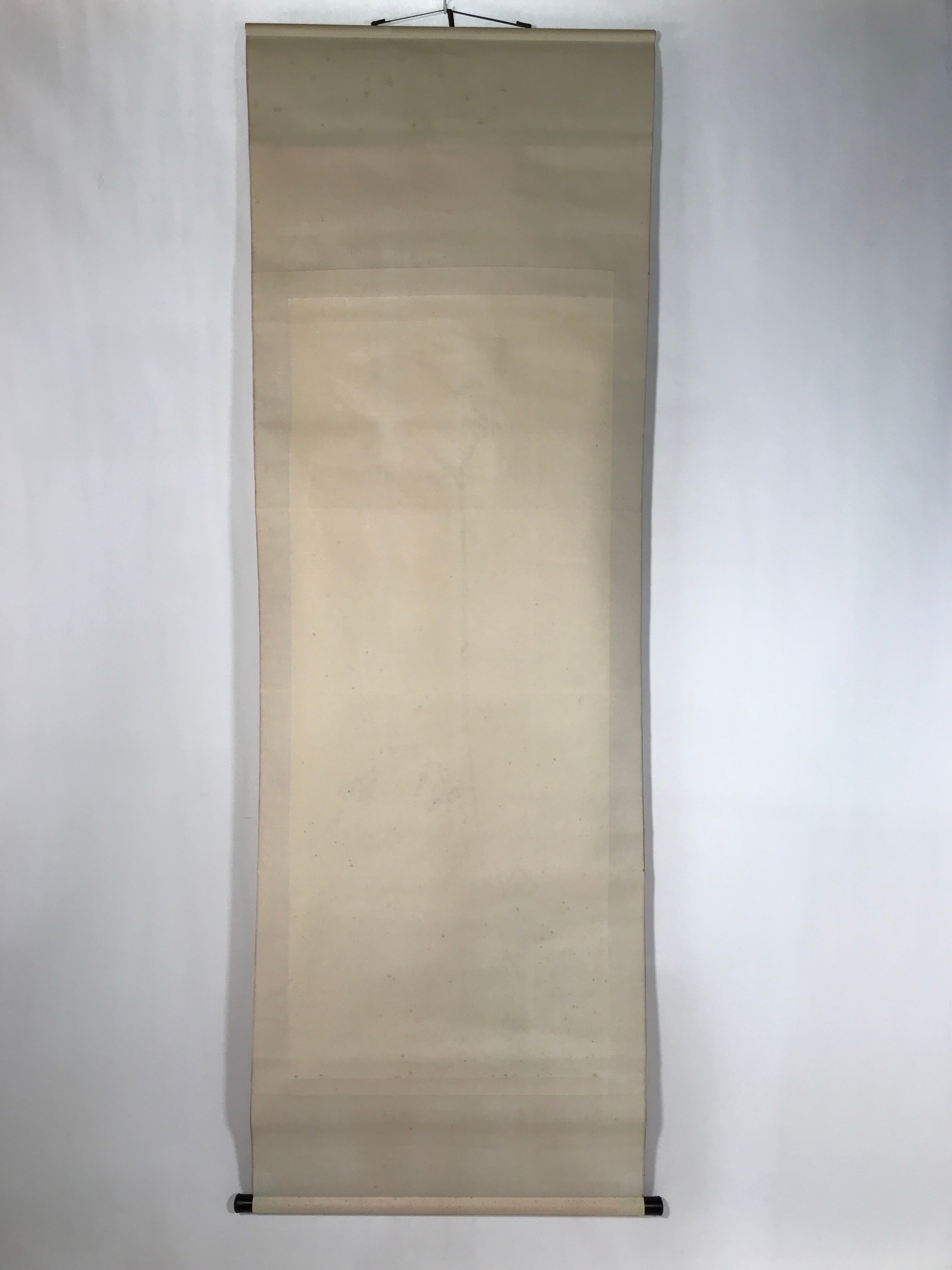 Japanese Boxed Hanging Scroll Vtg Bird Singing Old Tree Miyamoto Musashi KJ33