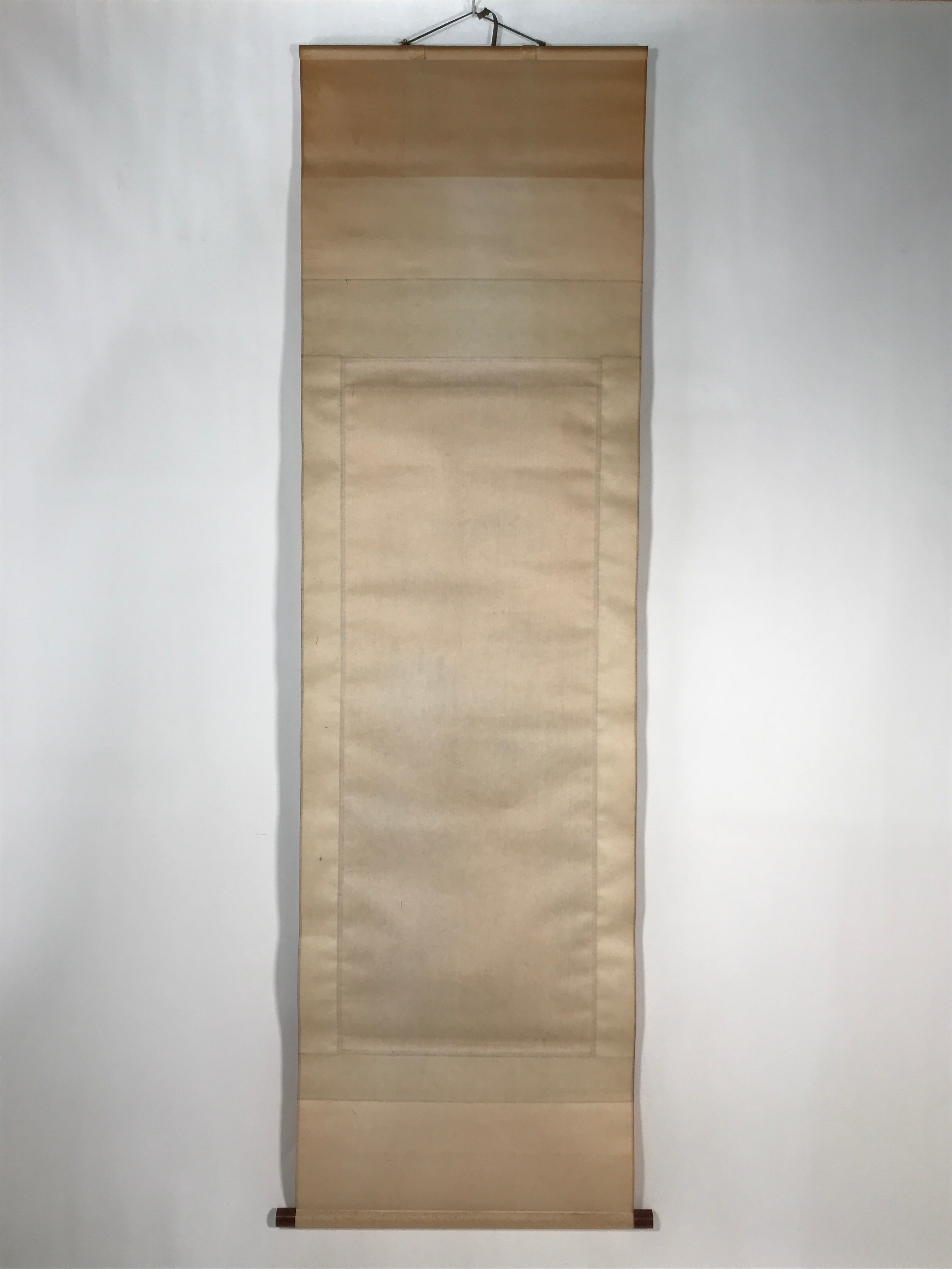 Japanese Boxed Hanging Scroll Vtg Black White Ink Landscape Sansui Kakejiku KJ35