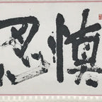Japanese Boxed Hanging Scroll Vtg Calligraphy Monochrome Kakejiku SC980