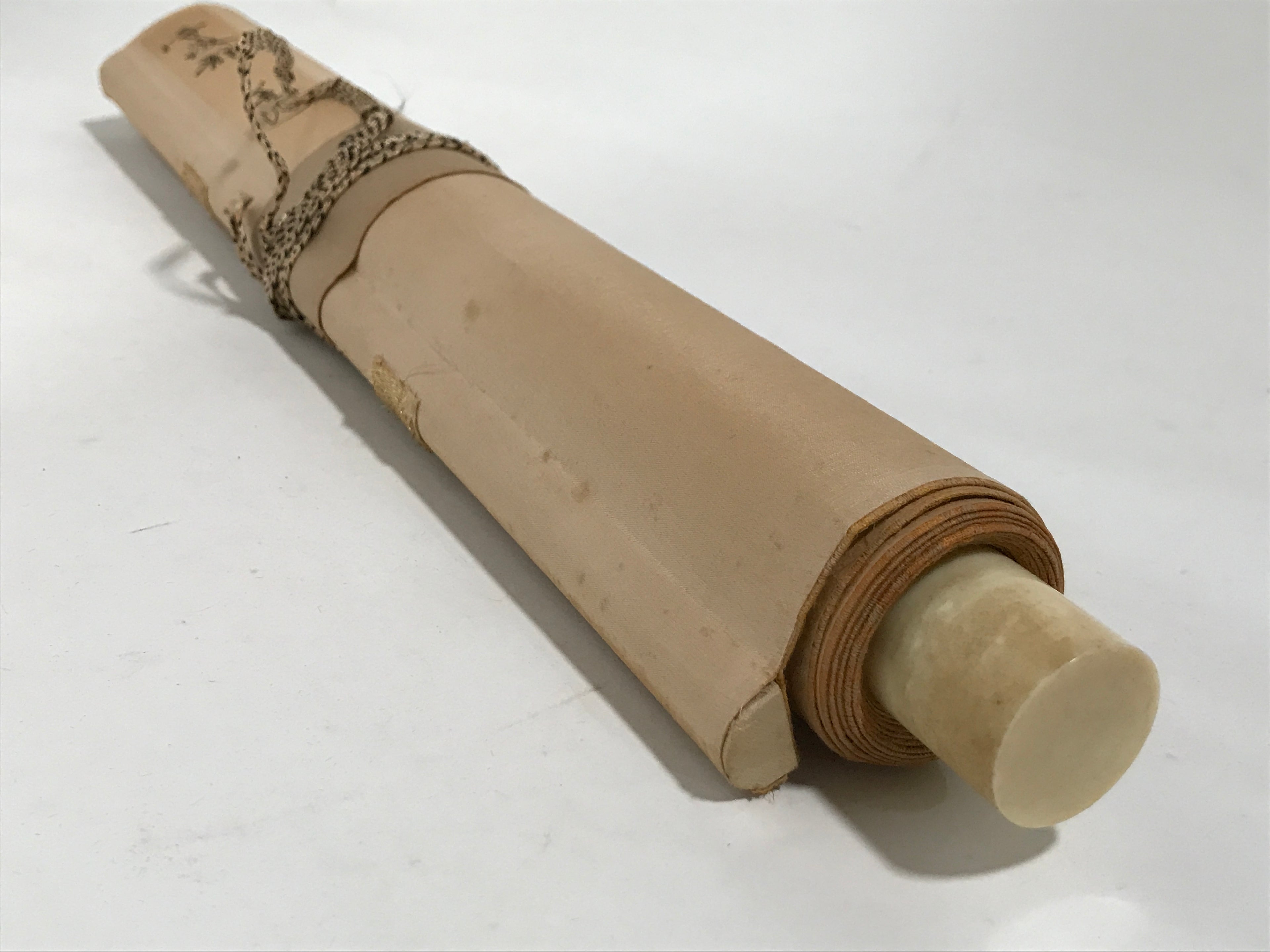 Japanese Boxed Hanging Scroll Vtg Guardian White Dragon Zenkai Kakejiku KJ36
