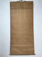 Japanese Boxed Hanging Scroll Vtg Houses River Sansui Landscape Kakejiku SC983