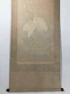Japanese Boxed Hanging Scroll Vtg Kakejiku Cranes Pine Tree Plum Blossoms KJ150