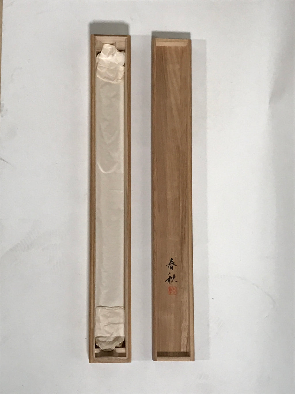 Japanese Boxed Hanging Scroll Vtg Kakejiku Cranes Pine Tree Plum Blossoms KJ150