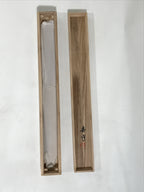 Japanese Boxed Hanging Scroll Vtg Kakejiku Hundred Cranes Flying Temples KJ153