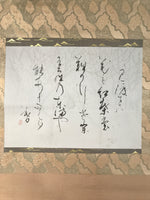 Japanese Boxed Hanging Scroll Vtg Kakejiku Sosho Cursive Calligraphy Black KJ147