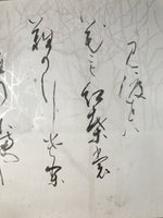 Japanese Boxed Hanging Scroll Vtg Kakejiku Sosho Cursive Calligraphy Black KJ147