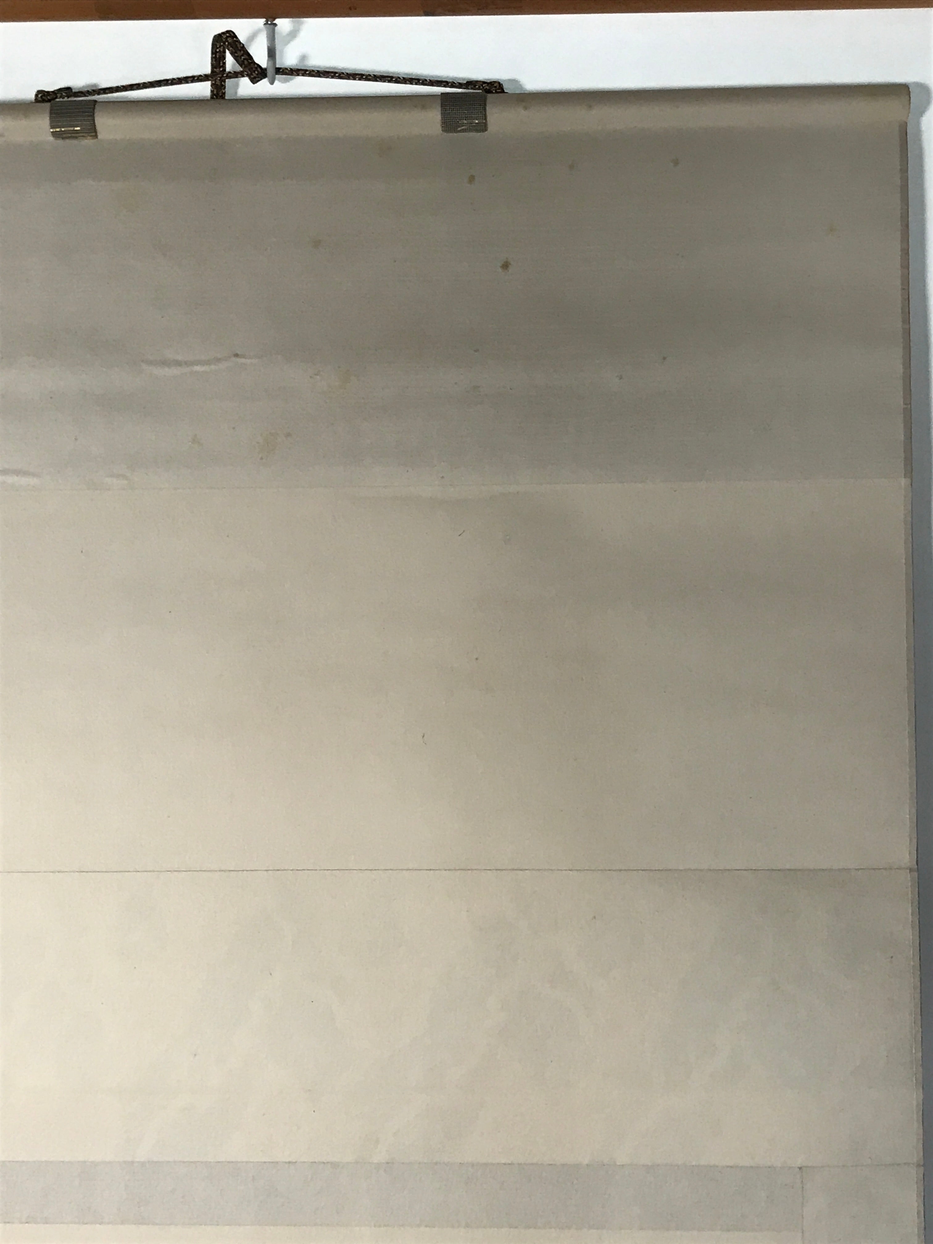 Japanese Boxed Hanging Scroll Vtg Kakejiku Sosho Cursive Calligraphy Black KJ147