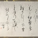 Japanese Boxed Hanging Scroll Vtg Kakejiku Sosho Cursive Calligraphy Black KJ147