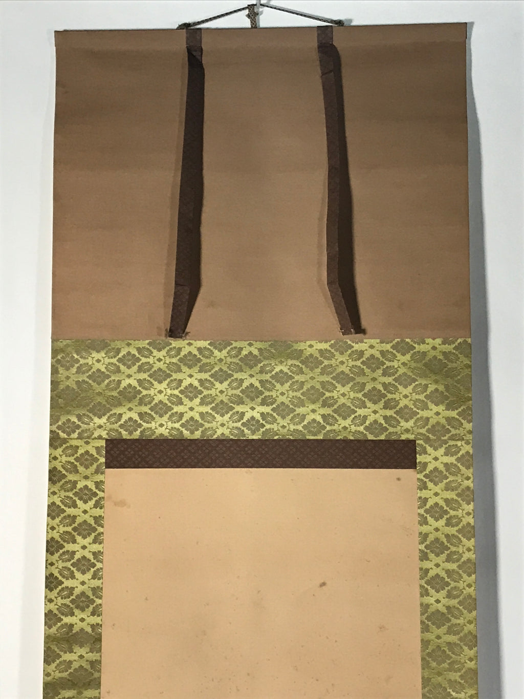 Japanese Boxed Hanging Scroll Vtg Kakejiku Standing Hina Dolls Portrait KJ159