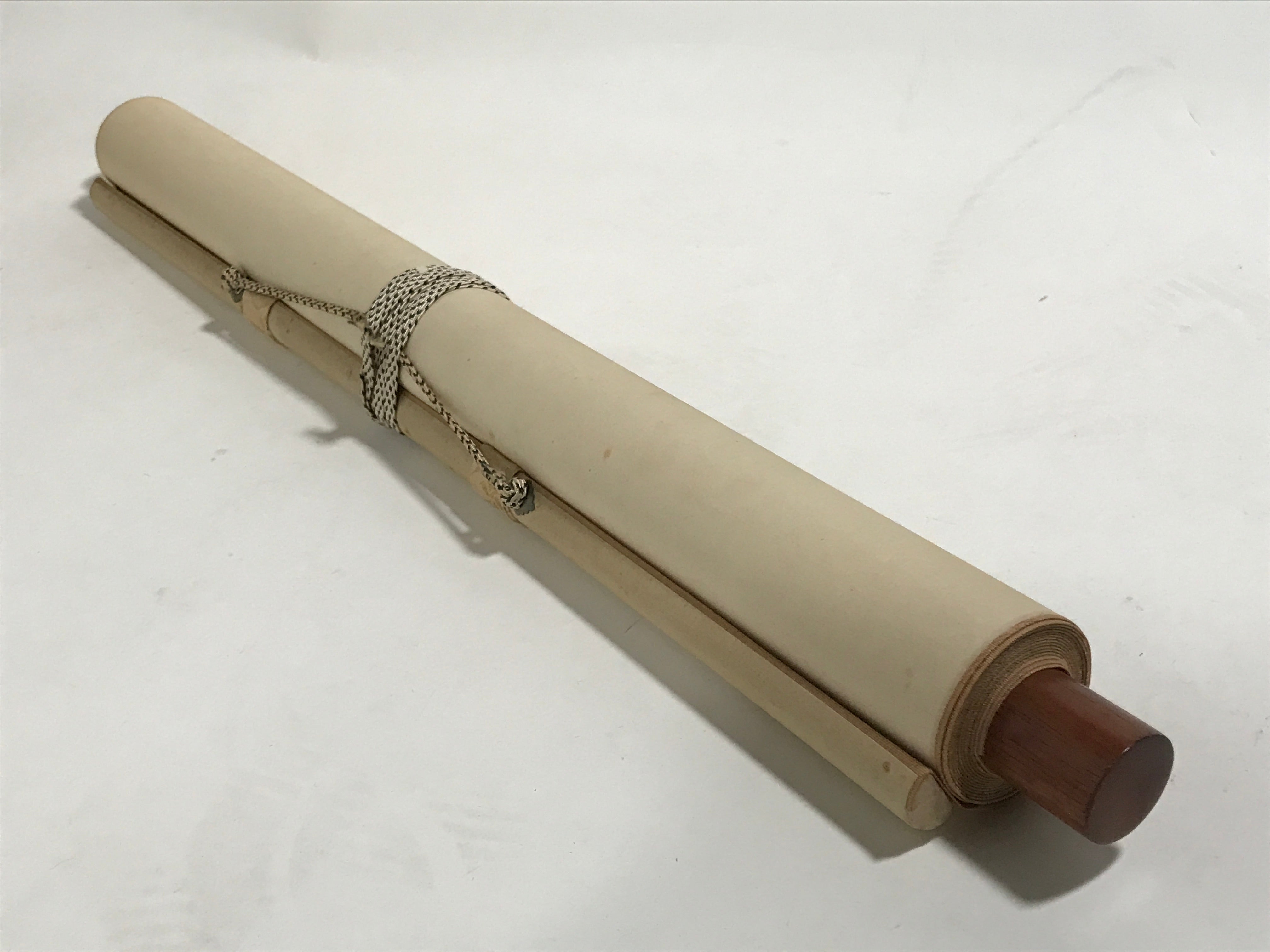 Japanese Boxed Hanging Scroll Vtg Kakejiku Water Mill Mountain House Color KJ146