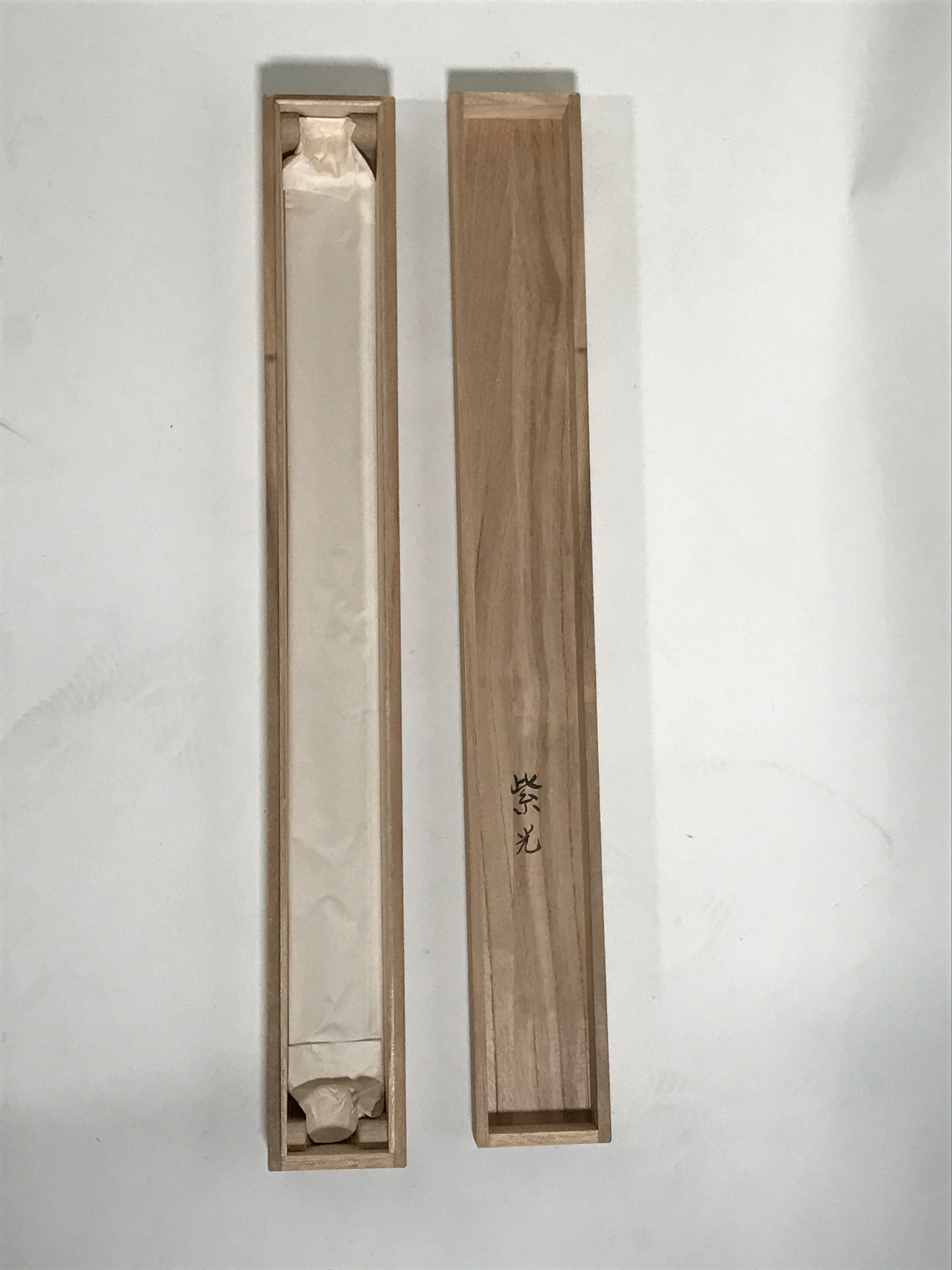 Japanese Boxed Hanging Scroll Vtg Kakejiku Water Mill Mountain House Color KJ149