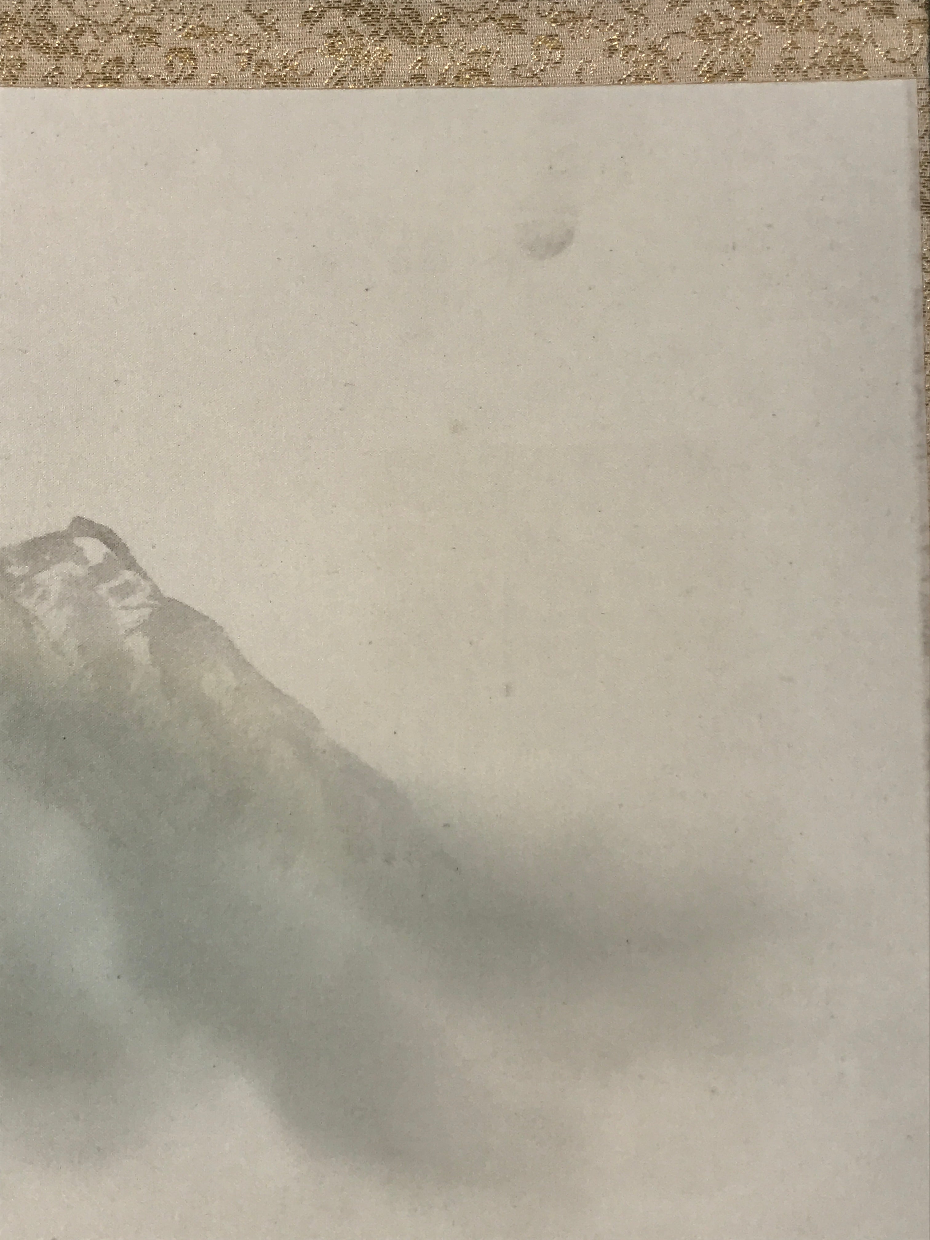 Japanese Boxed Hanging Scroll Vtg Kakejiku Water Mill Mountain House Color KJ149