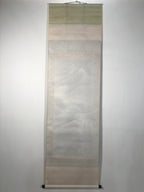 Japanese Boxed Hanging Scroll Vtg Kakejiku Winter Landscape Mountain Snow KJ148