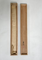 Japanese Boxed Hanging Scroll Vtg Kakejiku Winter Landscape Mountain Snow KJ148