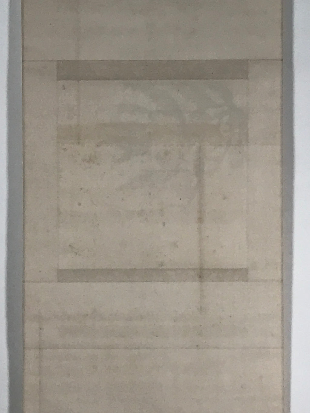 Japanese Boxed Hanging Scroll Vtg Loquat Biwa Poem Square Kakejiku KJ39
