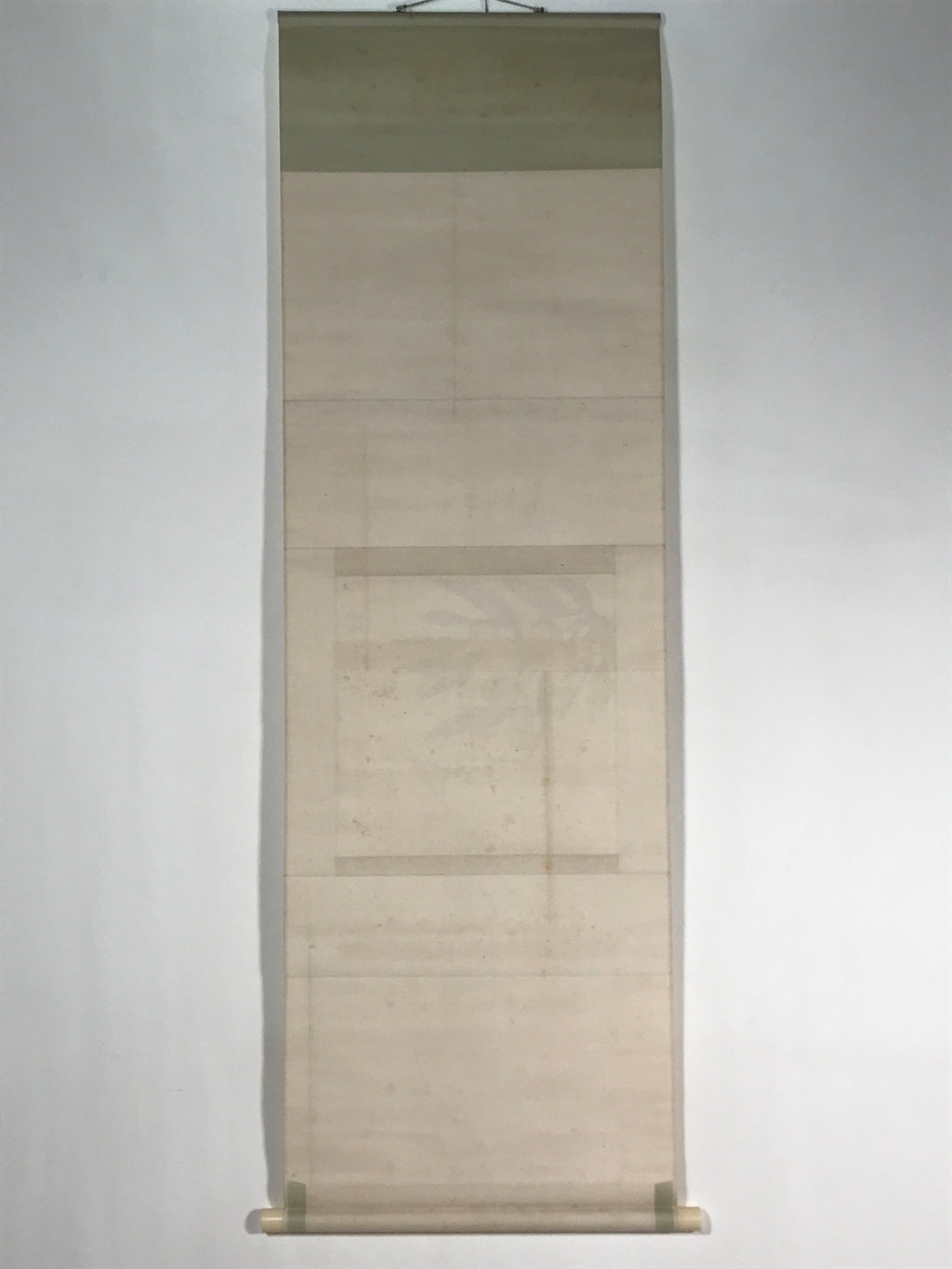 Japanese Boxed Hanging Scroll Vtg Loquat Biwa Poem Square Kakejiku KJ39