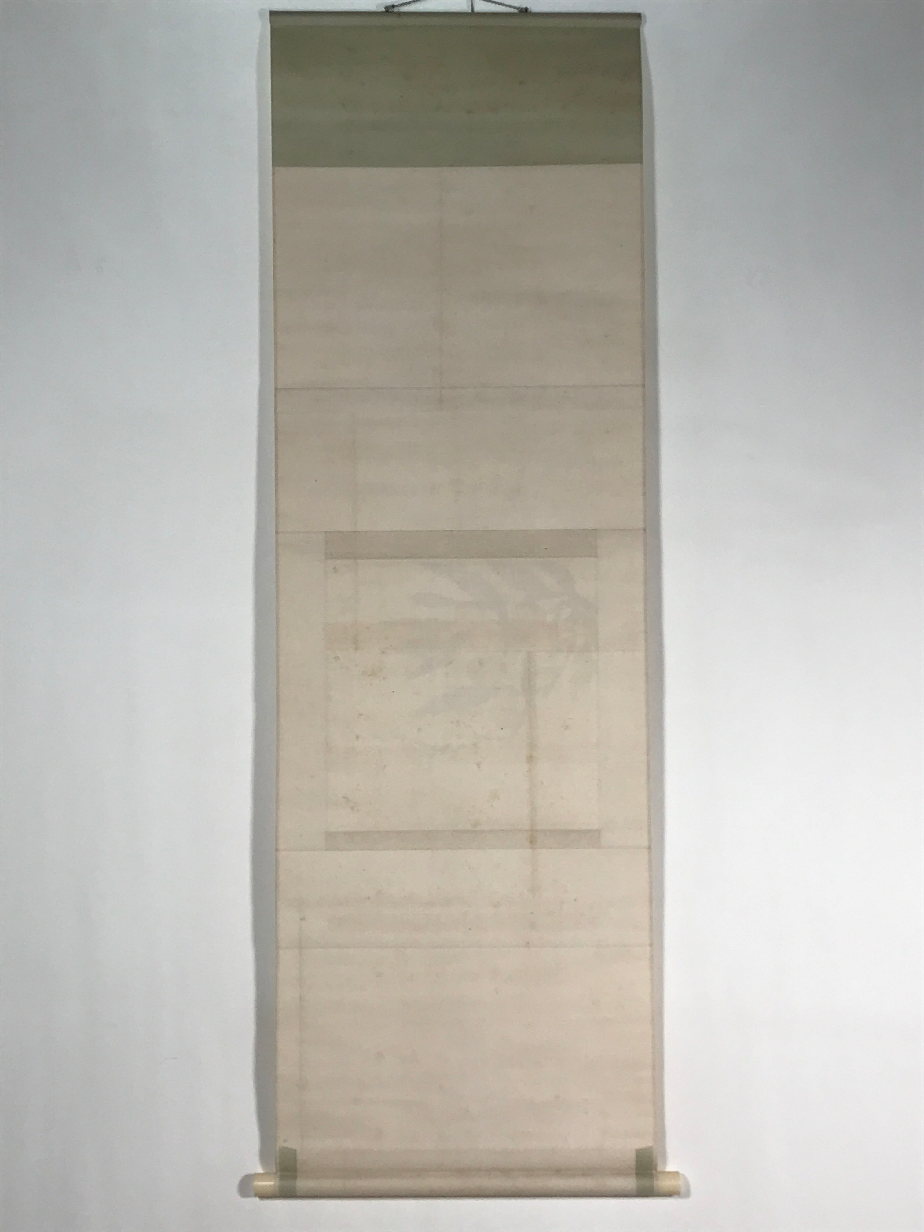 Japanese Boxed Hanging Scroll Vtg Loquat Biwa Poem Square Kakejiku KJ39