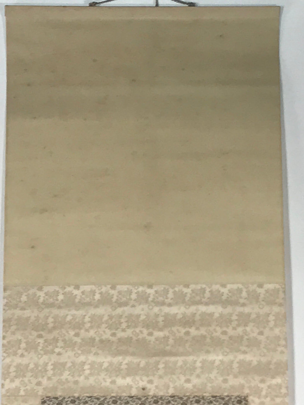 Japanese Boxed Hanging Scroll Vtg Loquat Biwa Poem Square Kakejiku KJ39