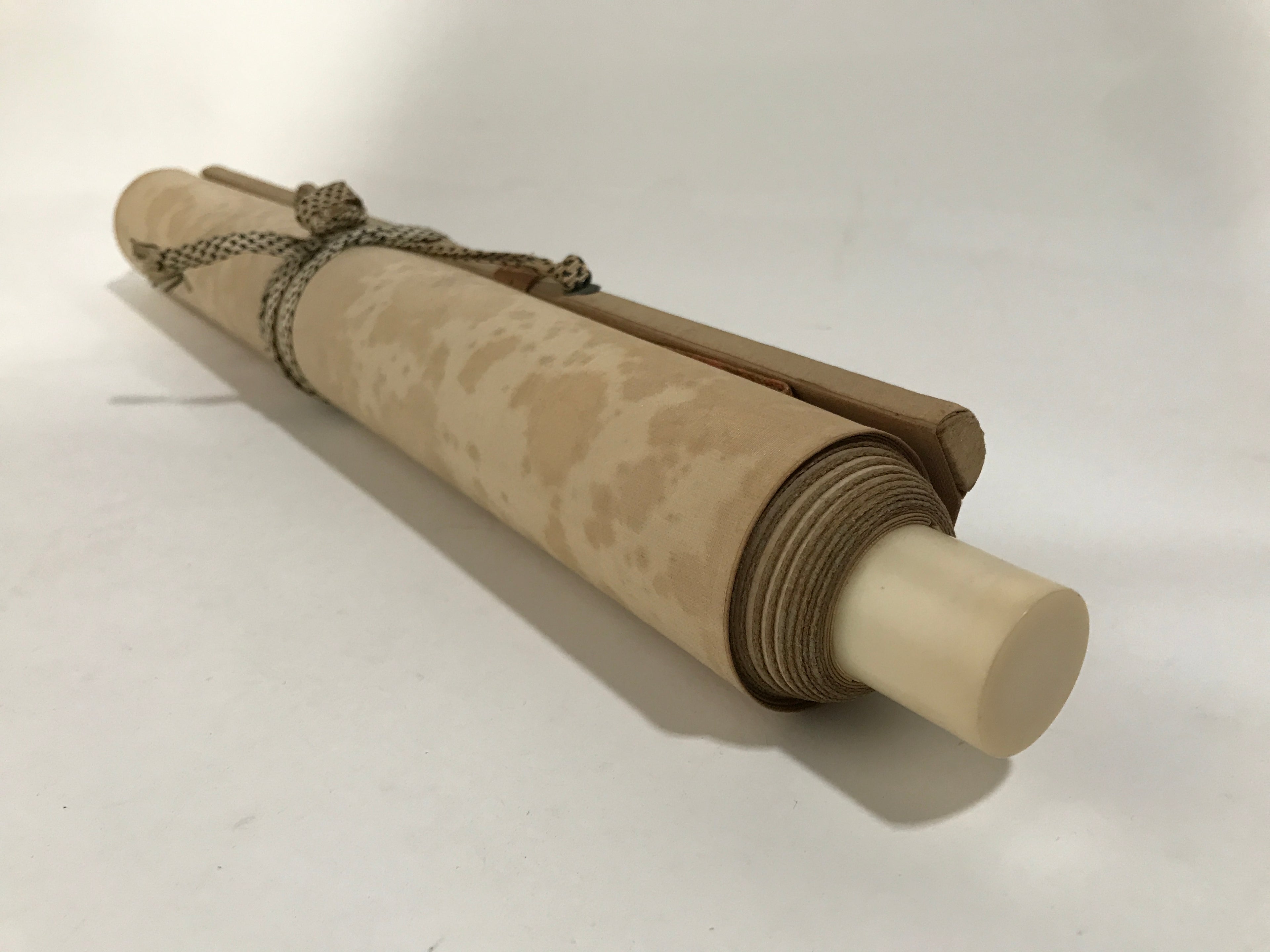Japanese Boxed Hanging Scroll Vtg Morning Sun Calm Waves Kakejiku KJ31