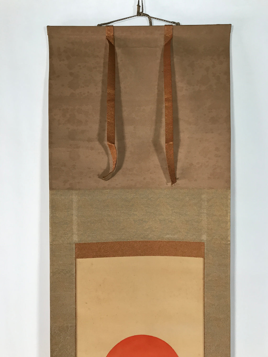Japanese Boxed Hanging Scroll Vtg Morning Sun Calm Waves Kakejiku KJ31