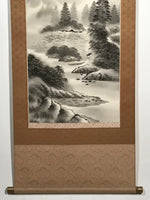 Japanese Boxed Hanging Scroll Vtg Mountains River Landscape Sansui SC978