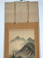 Japanese Boxed Hanging Scroll Vtg Mountains River Watermill Sansui SC952