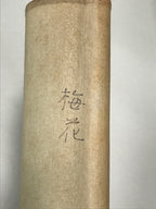 Japanese Boxed Hanging Scroll Vtg Plum Tree Ume Bamboo Bird Kakejiku KJ40