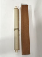Japanese Boxed Hanging Scroll Vtg Plum Tree Ume Bamboo Bird Kakejiku KJ40